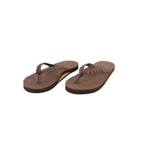 Rainbow Chocolate Flirty Braidy Flip Flops Sz. 5.5 - 6.5
